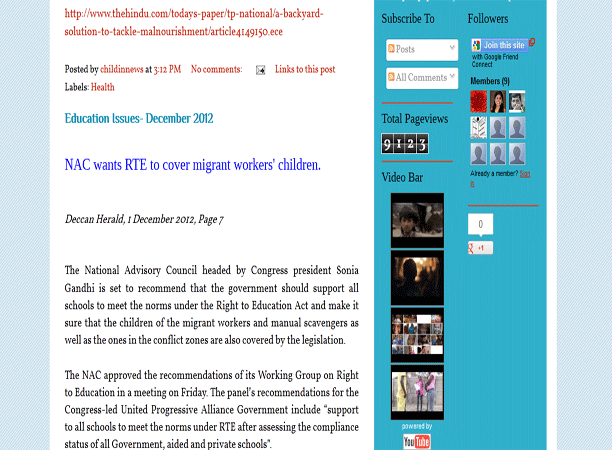 Child in News Blog
